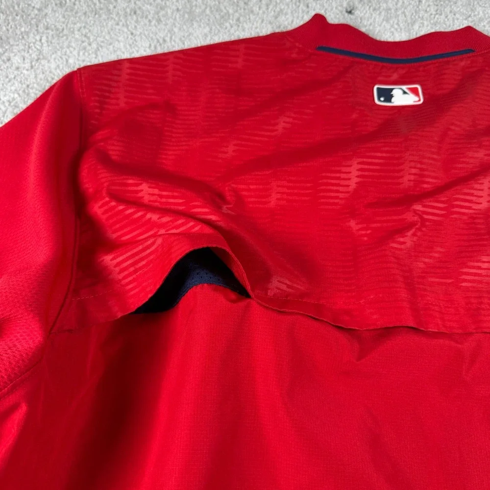 St. Louis Cardinals Pullover Mens L Red MLB Baseball Majestic Training Jacket